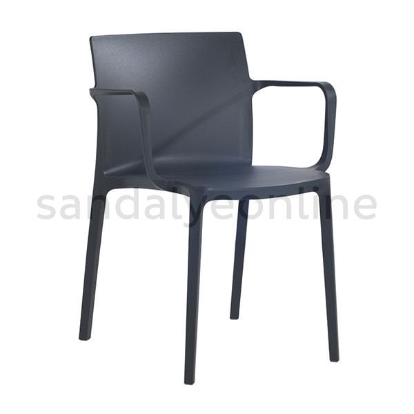 Evo Armrest Plastic Mall Chair Anthracite