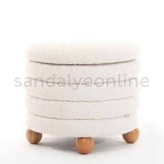 Bossie Chest Pouffe White