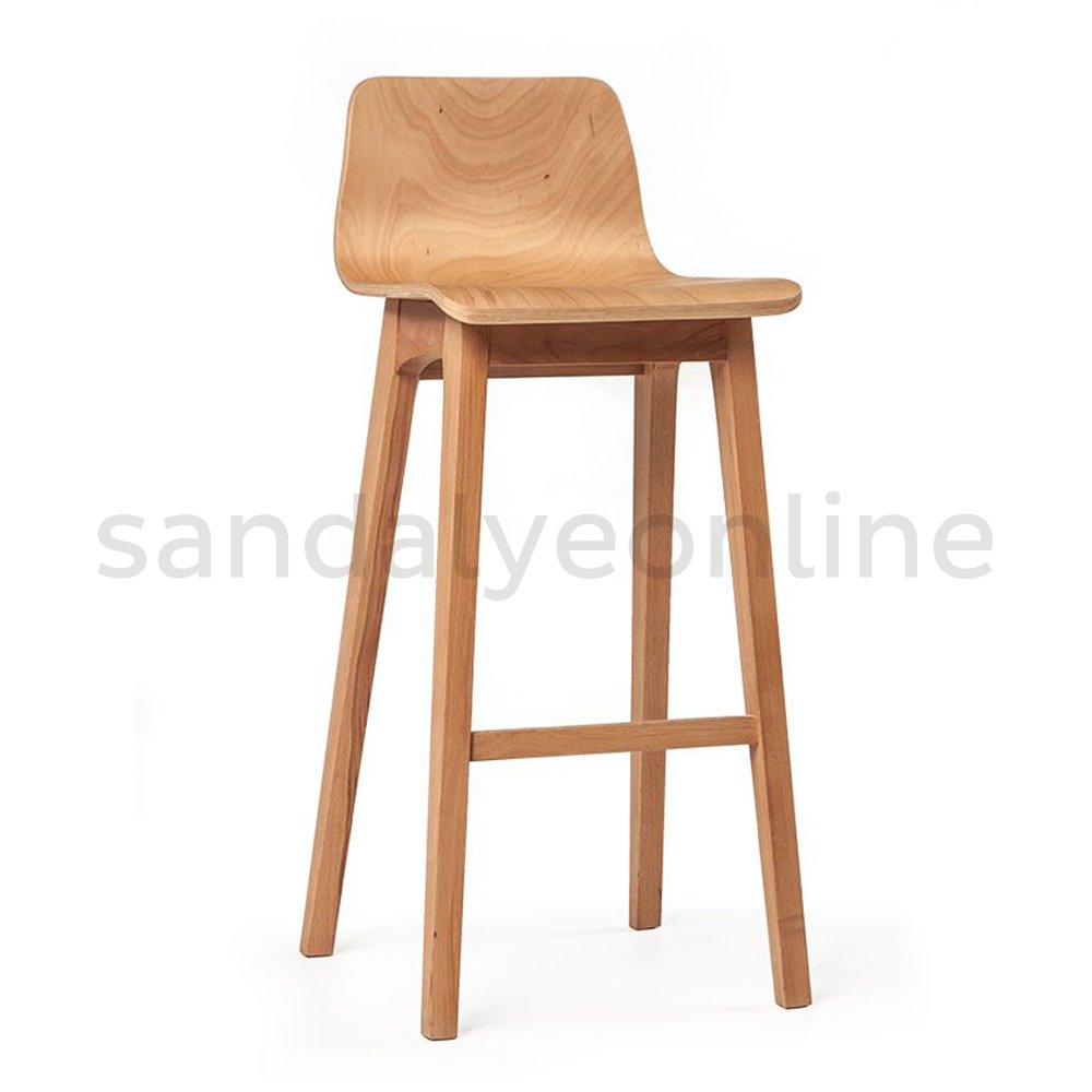 Con Ahşap Bar Sandalyesi Bar Sandalyeleri - Sandalye Online