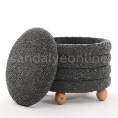 Bossie Chest Pouffe Black