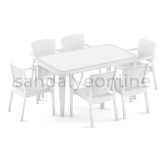 Antares 6+1 Balcony and Garden Set White