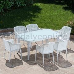 Antares 6+1 Balkon ve Bahçe Takımı Siyah