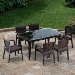 Antares 6+1 Balcony and Garden Set Wenge
