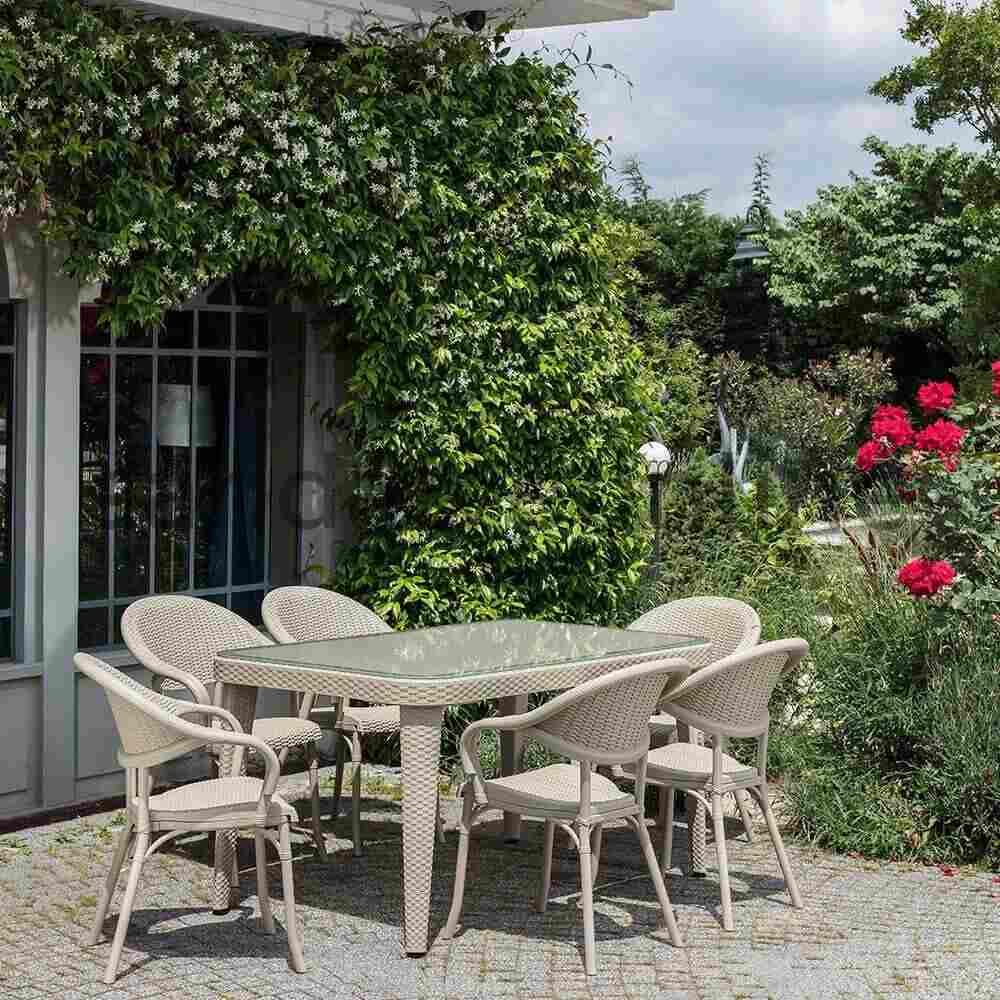 Flash R 6+1 Garden and Balcony Set Sand Beige