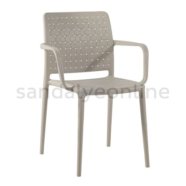 Fame Dining Hall Chair with Armrest Beige
