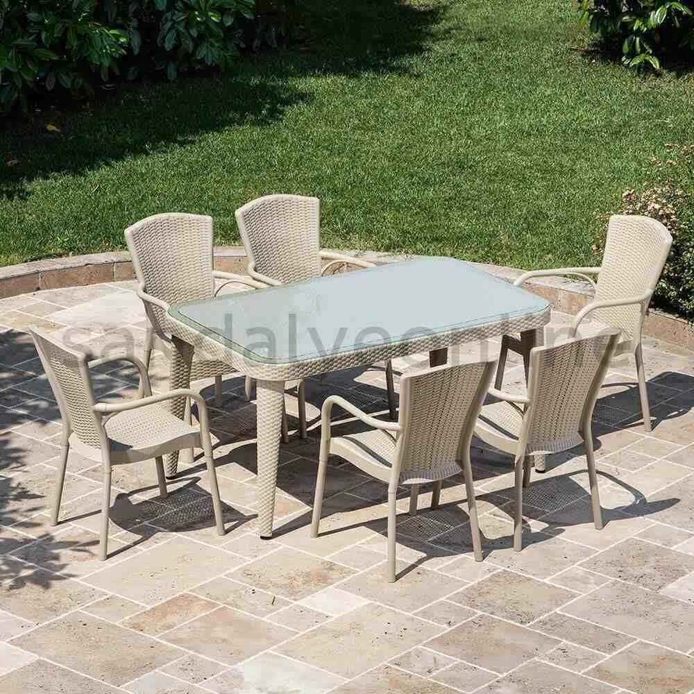 Royal 6+1 Garden and Balcony Set Sand Beige