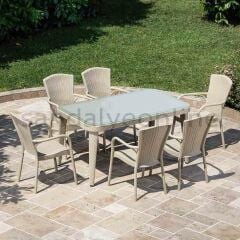 Royal 6+1 Garden and Balcony Set Sand Beige