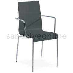 Icon Dining Hall Chair Anthracite with Armrest