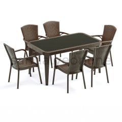 Royal 6+1 Garden and Balcony Set Wenge