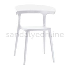 Pidri Plastic Dining Hall Chair White