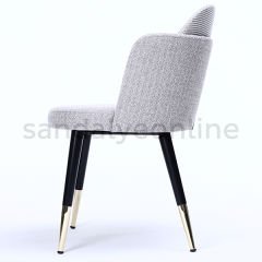 Lucas Sırtı Hazeran Detaylı Yemek Sandalyesi