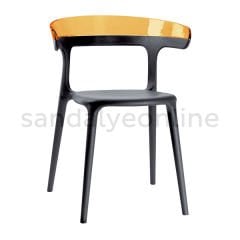 Pidri Plastic Cafeteria Chair Black-Yellow