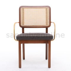 Bizzeffe Wooden Chair with Cane Detailing Restaurant Chairs - Sandalye Online