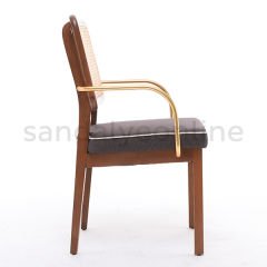 Bizzeffe Wooden Chair with Cane Detailing Restaurant Chairs - Sandalye Online