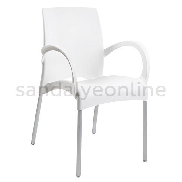 Vital Plastic Waiting Chair With Armrest White