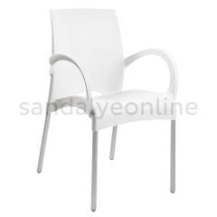 Vital Plastic Waiting Chair With Armrest White