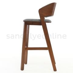 Muse Döşemeli Ahşap Bar Sandalyesi