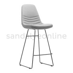 Lena Metal Leged Waiting Bar Stool Gray
