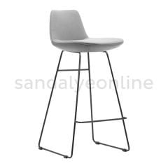 Linya Metal Leged Waiting Bar Stool Gray