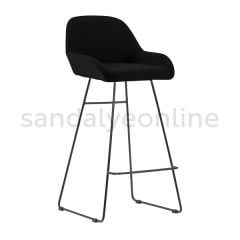 Petra Metal Leged Waiting Bar Stool Black