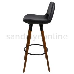 Retro Ahşap Ayaklı Bar Sandalyesi