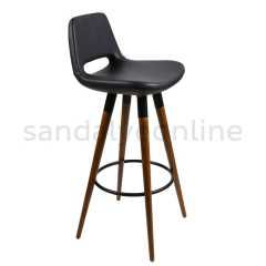 Retro Ahşap Ayaklı Bar Sandalyesi