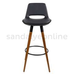 Retro Wooden Leg Bar Chair