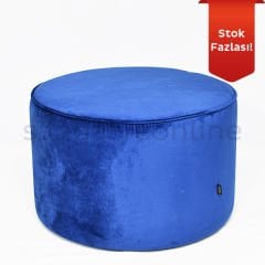 Kadife Lacivert Puf