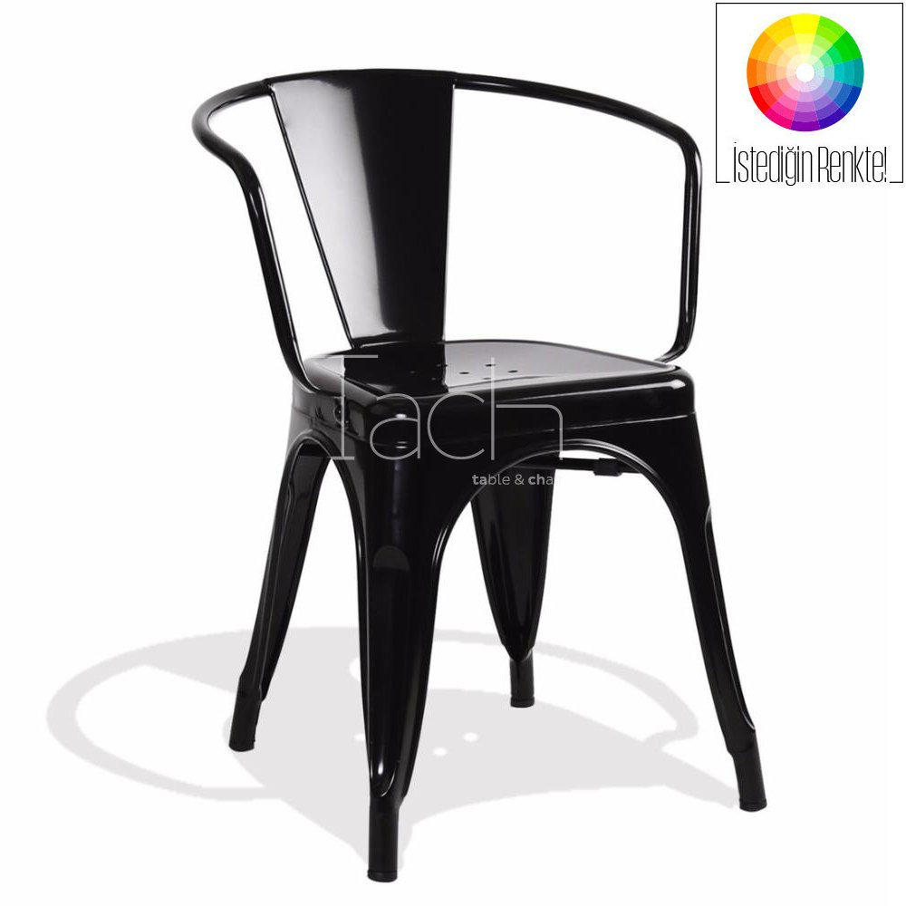 Tolix Arm Metal Cafe Chair