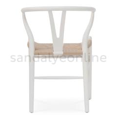 Wishbone Wooden Chair White-Natural