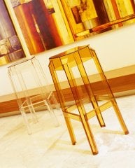 Elizabeth Bar Stool Gold Transparent